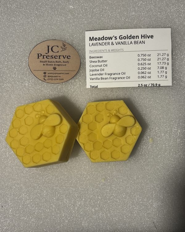 Meadow’s Golden Hive Lotion Bar- Lavender &  Vanilla