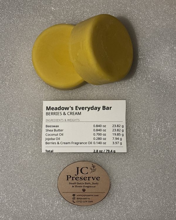 Meadow’s Large Everyday Lotion Bar - Berries & Cream