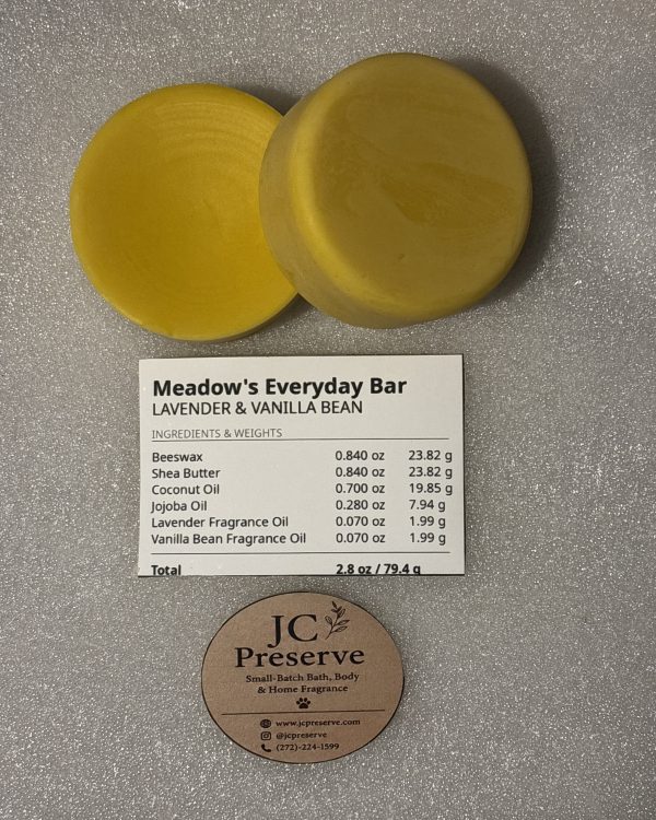 Meadow’s Large Everyday Lotion Bar - Lavender & Vanilla